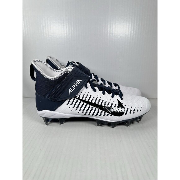 Nike Men’s 11.5 Alpha Menace Pro 2 MID Football Cleats BV3945-102 Navy White - Picture 1 of 8